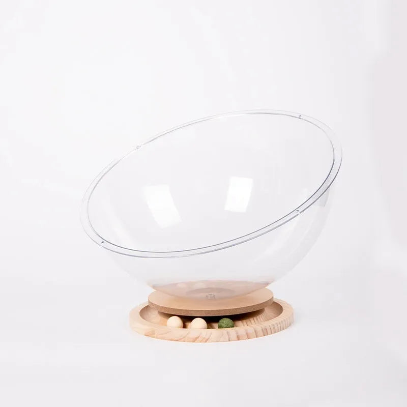 Transparent acrylic cat space capsule bathtub pet bed in multiple size options