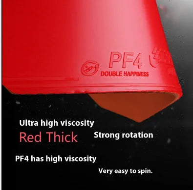 Fast Attack Sticky PF450 table tennis racket with anti-rubber in red or black, thick or medium thick options