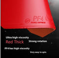 Fast Attack Sticky PF450 table tennis racket with anti-rubber in red or black, thick or medium thick options