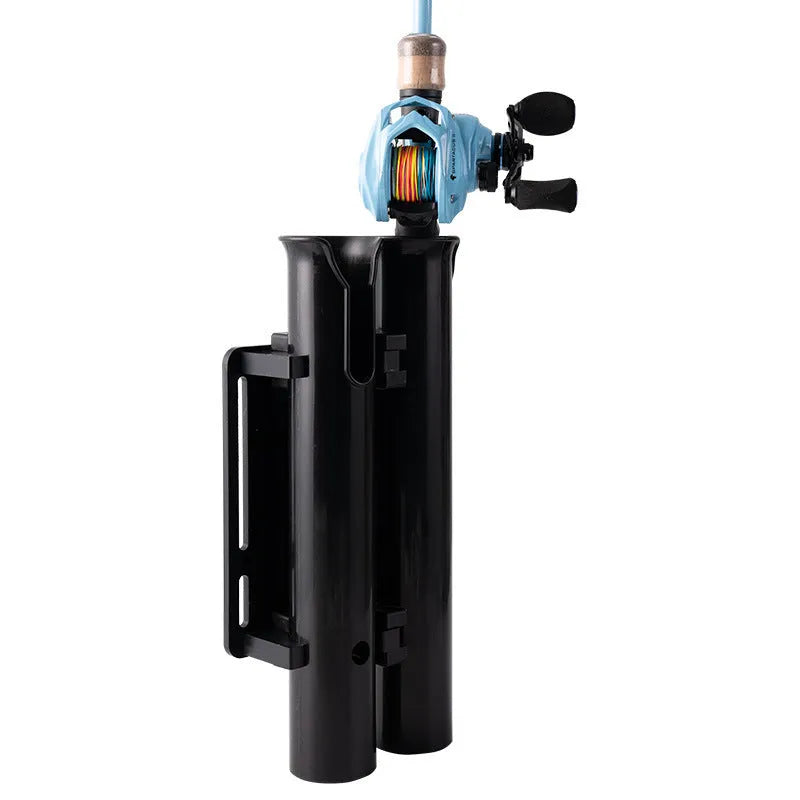 Carbon motorcycle fishing rod rack with plastic frame for rod transport