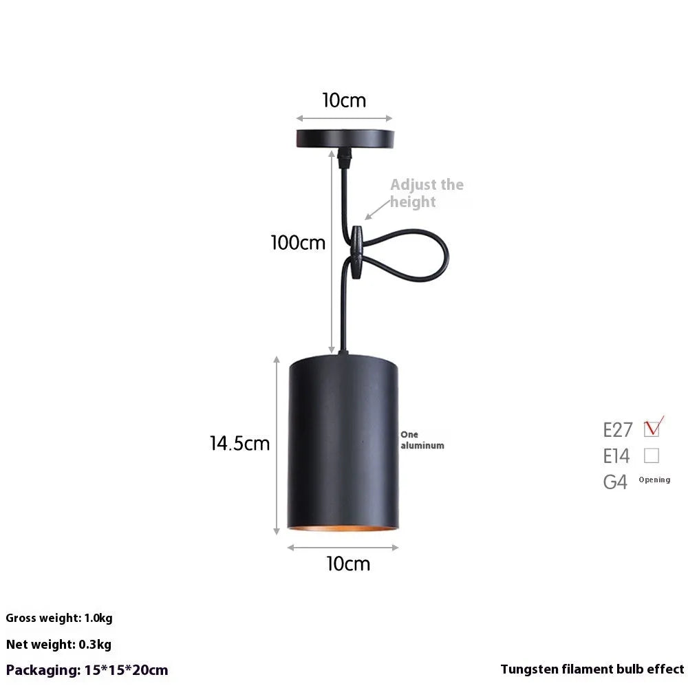 Retro iron art chandelier with matte black D8053 finish for bedroom or living room