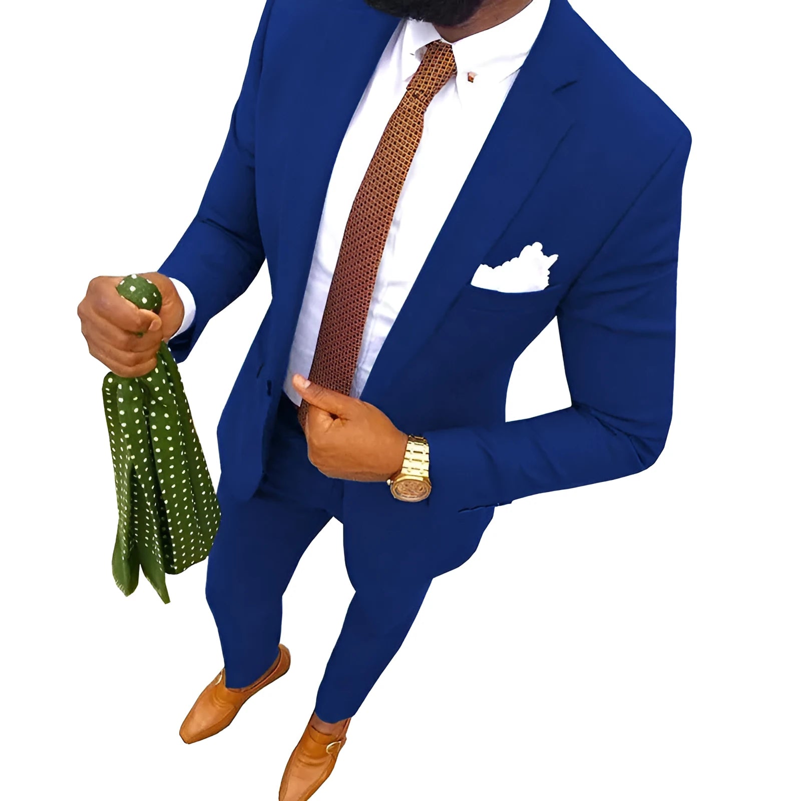 Men's cotton banquet suit jacket and trousers in a choice of multiple colours.