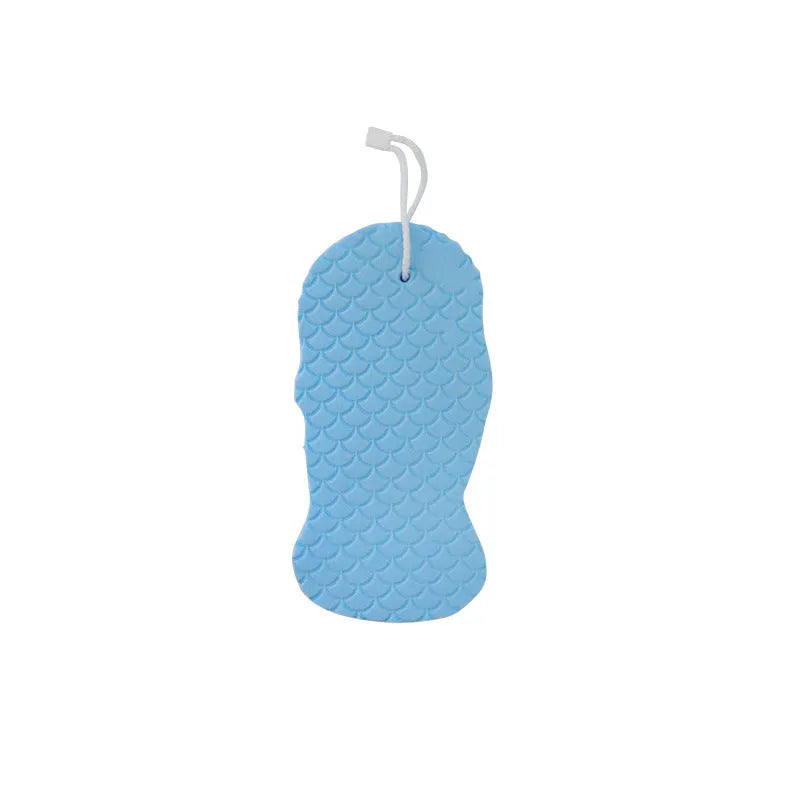 3D fish scale pattern bath sponge for body exfoliation in multiple colour options