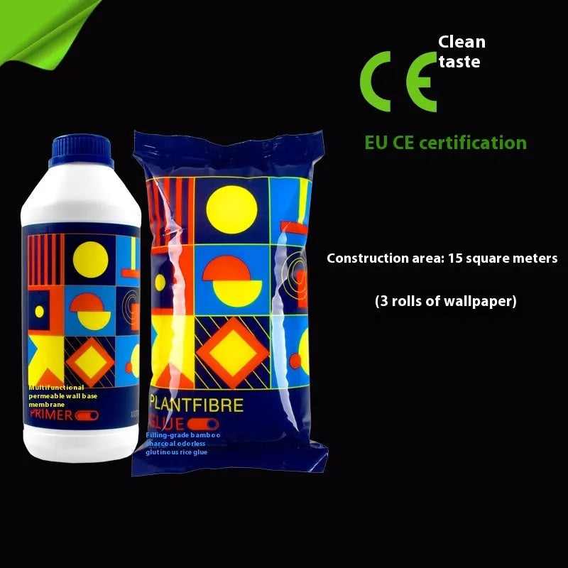 Three rolls of Glue E clean smell glutinous rice wallpaper adhesive for wall decoration
