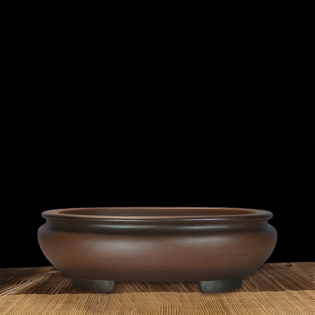 Purple sand handmade classical style flowerpot for indoor desktop gardening