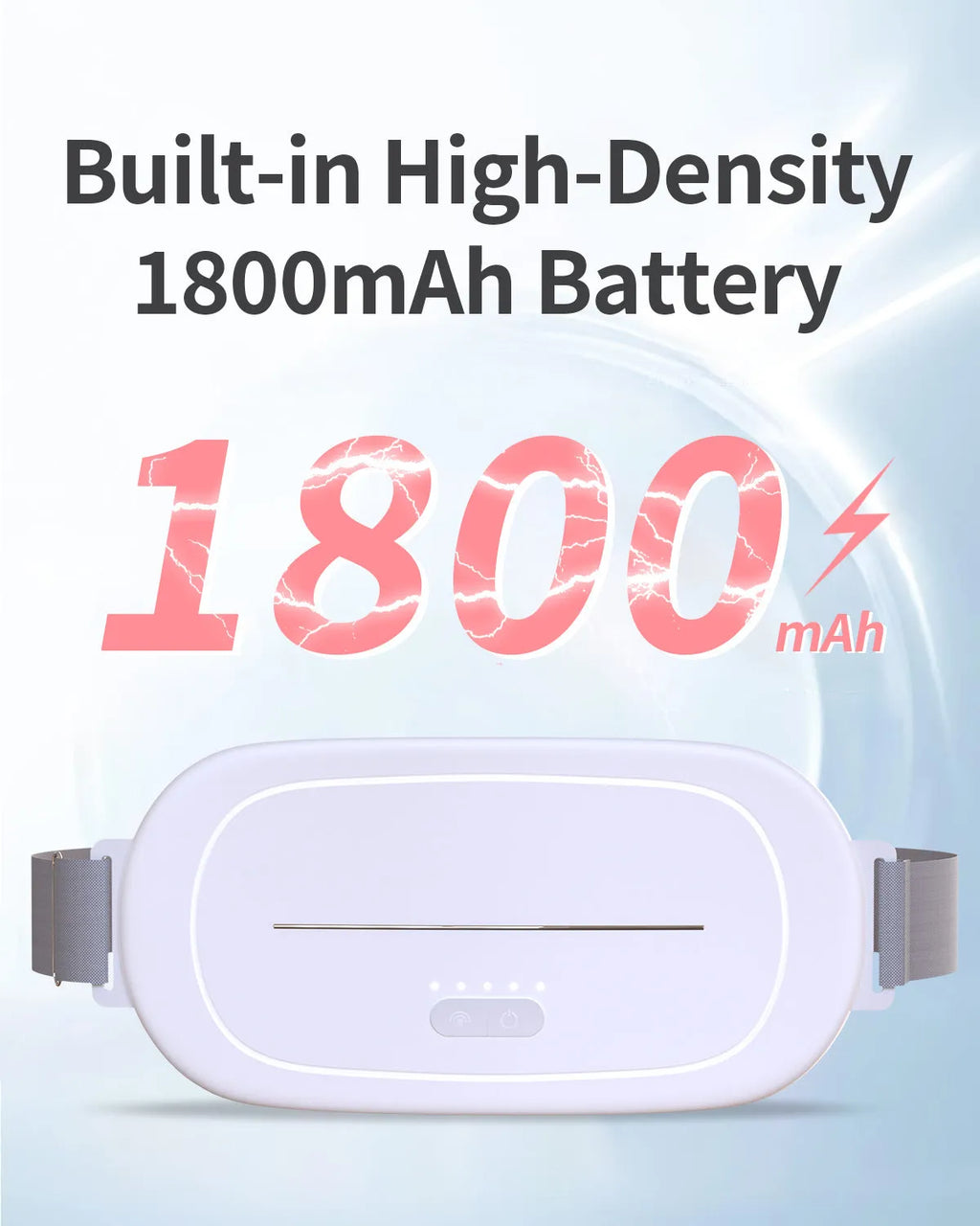White uterine warming device with rechargeable battery for menstrual heat therapy