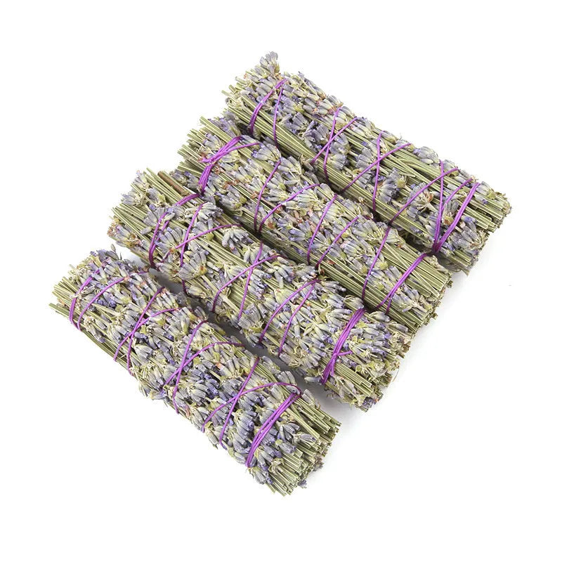 Natural dried flower lavender aromatherapy stick measuring 4 inches