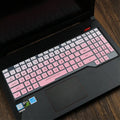 ASUS Flight laptop keyboard protective silicone cover in translucent mint colour showing anti-glare matte finish