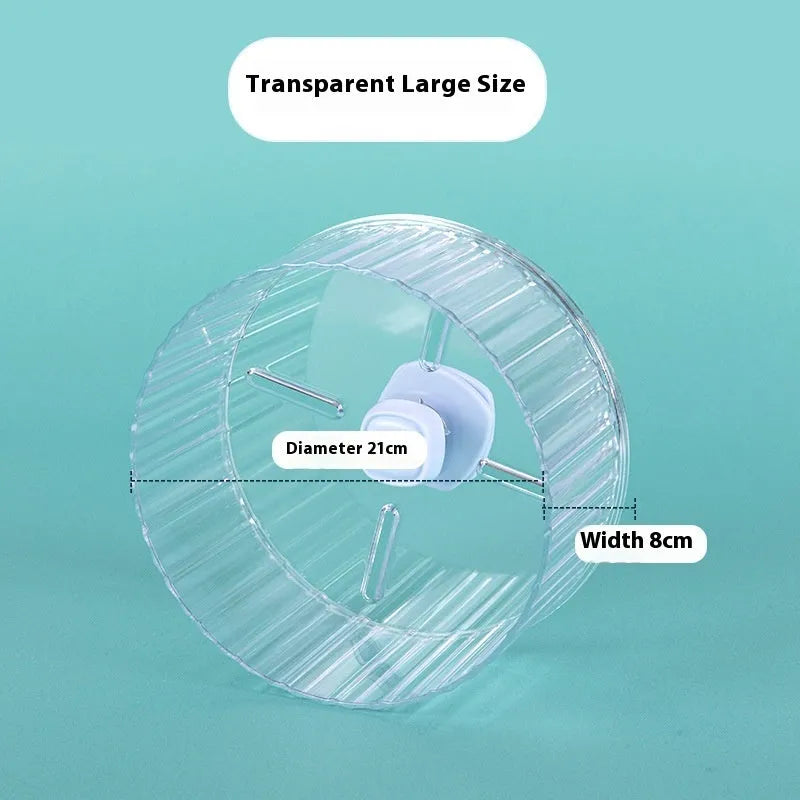 Plastic bird wheel treadmill running toy for parrots in transparent colour