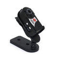 Black wireless Wi-Fi security camera with LCD screen and optical zoom lens