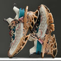 Men's soft bottom blade running sneakers with mesh upper and rubber sole in white, apricot, and black, sizes 39-46