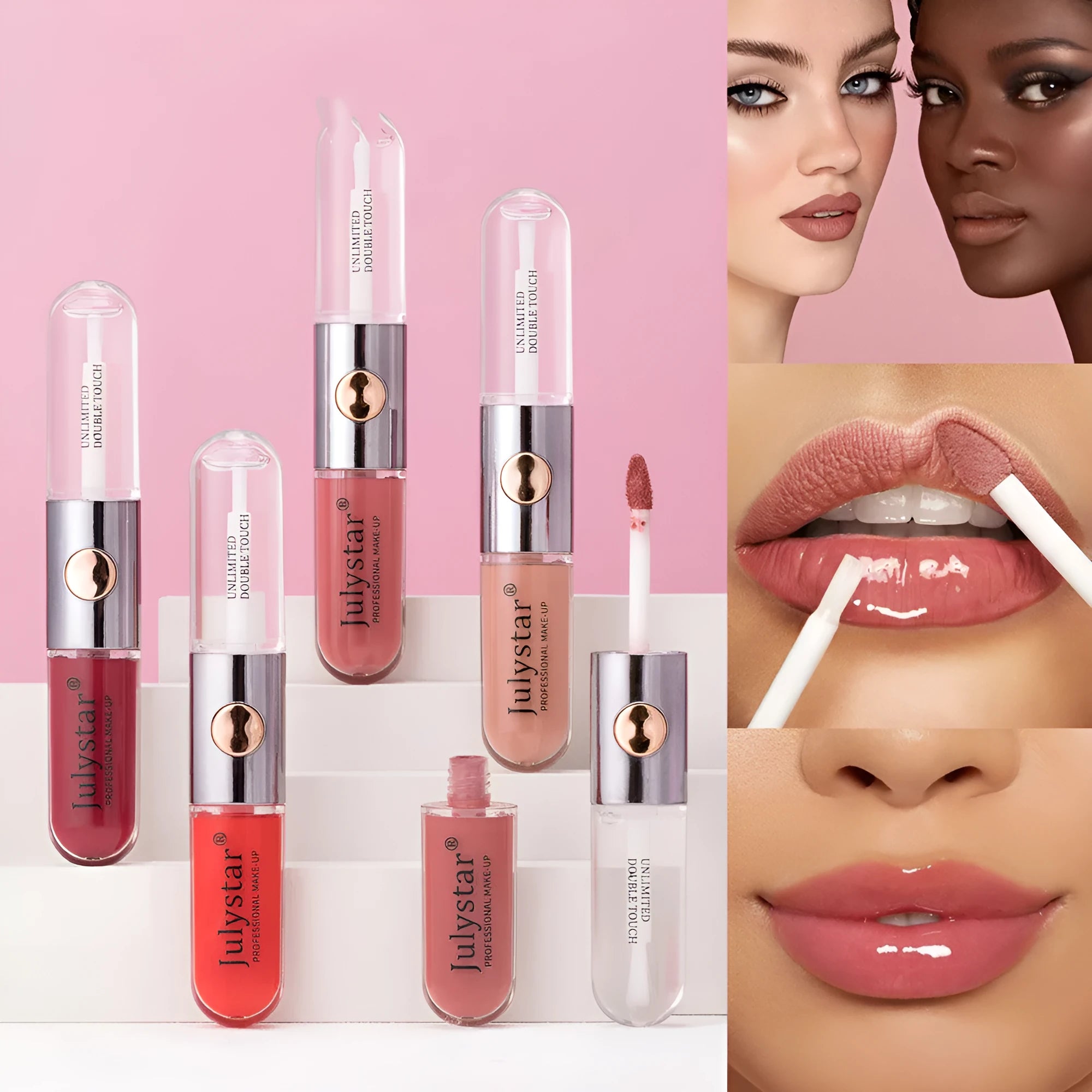 Women's lasting lip gloss in 6ml size with nine colour style options