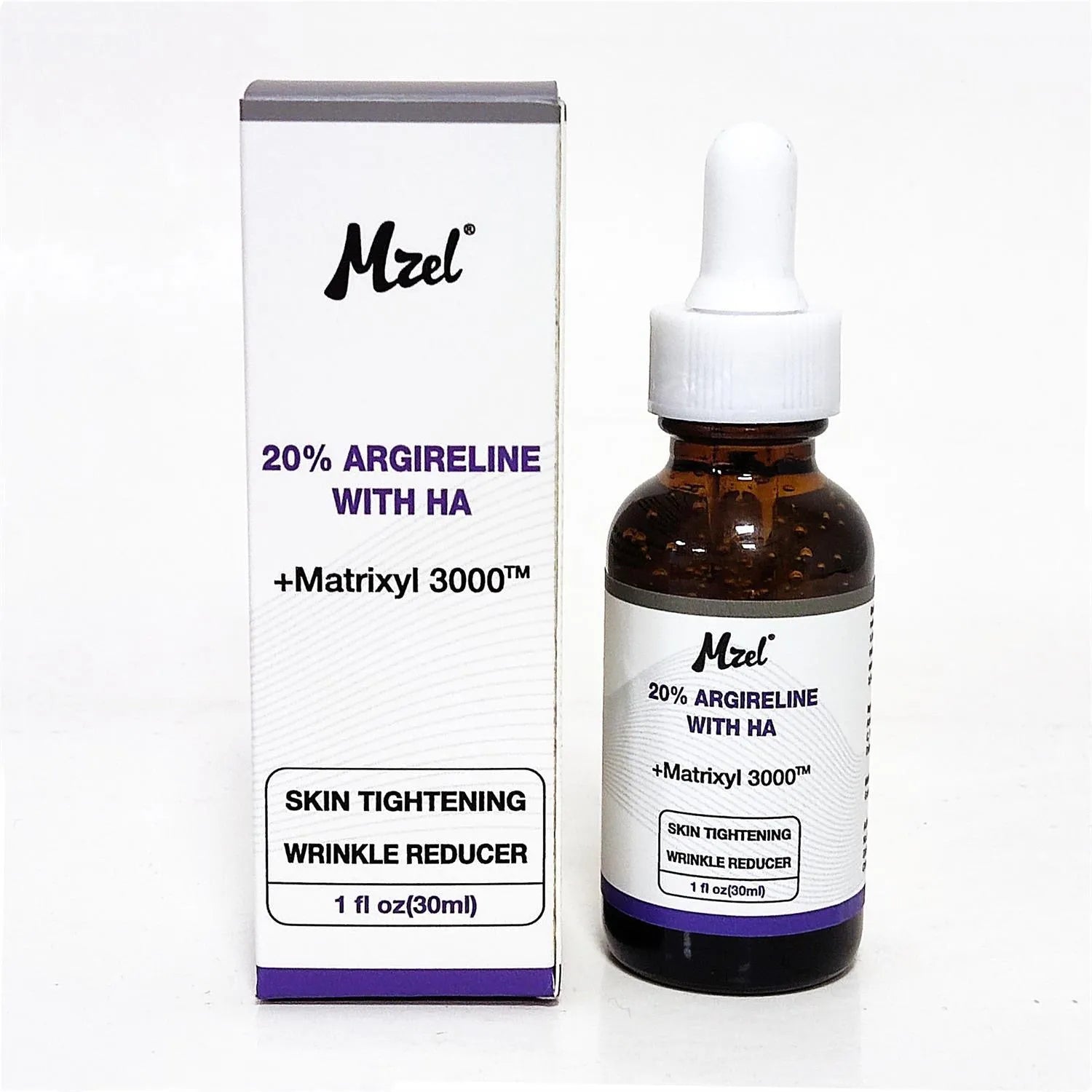 30ml bottle of six-peptide firming and hydrating anti-wrinkle facial serum.