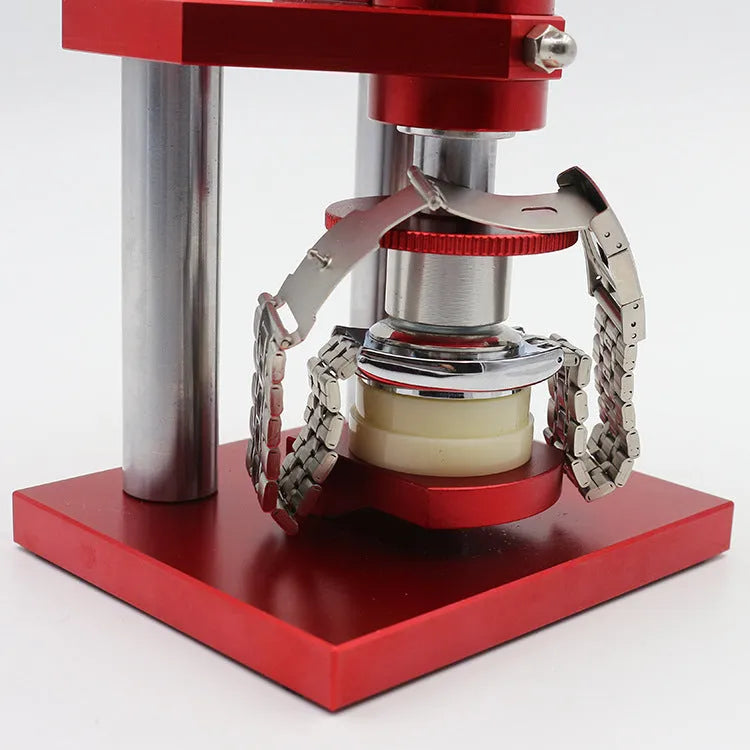 Watch repair spiral cap presser tool with sole pressing machine and 20 plastic moulds for back cover maintenance