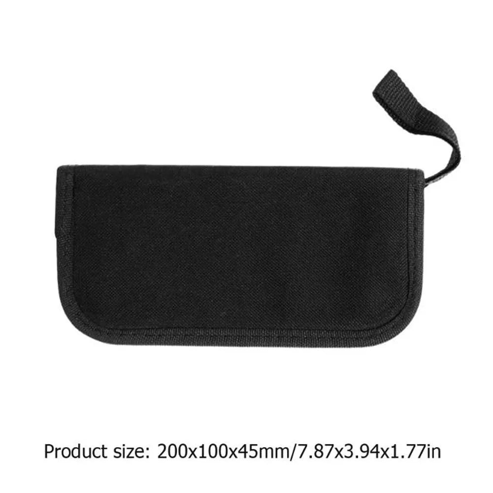 Black guitar repair tool kit for guitar bass mandolin banjo maintenance with case dimensions 200x100x45mm
