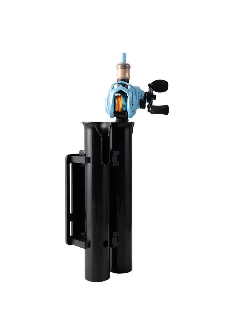 Carbon motorcycle fishing rod rack with plastic frame for rod transport
