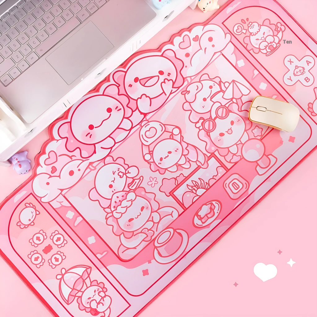 Hexagonal dragon crane machine cartoon anime large mouse pad measuring 75 by 40 centimetres