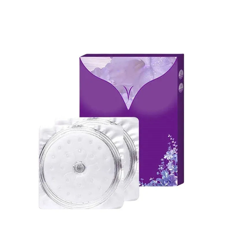 Beige self-adhesive silicone breast enhancement chest patch pair for body tightening