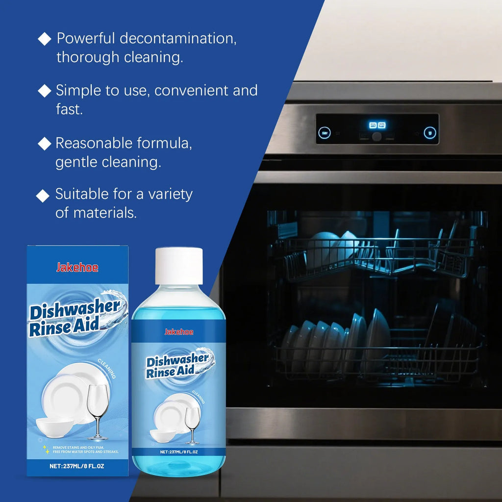 237ml dishwasher detergent aid bottle for oil stain removal measuring 5.8x12.8cm