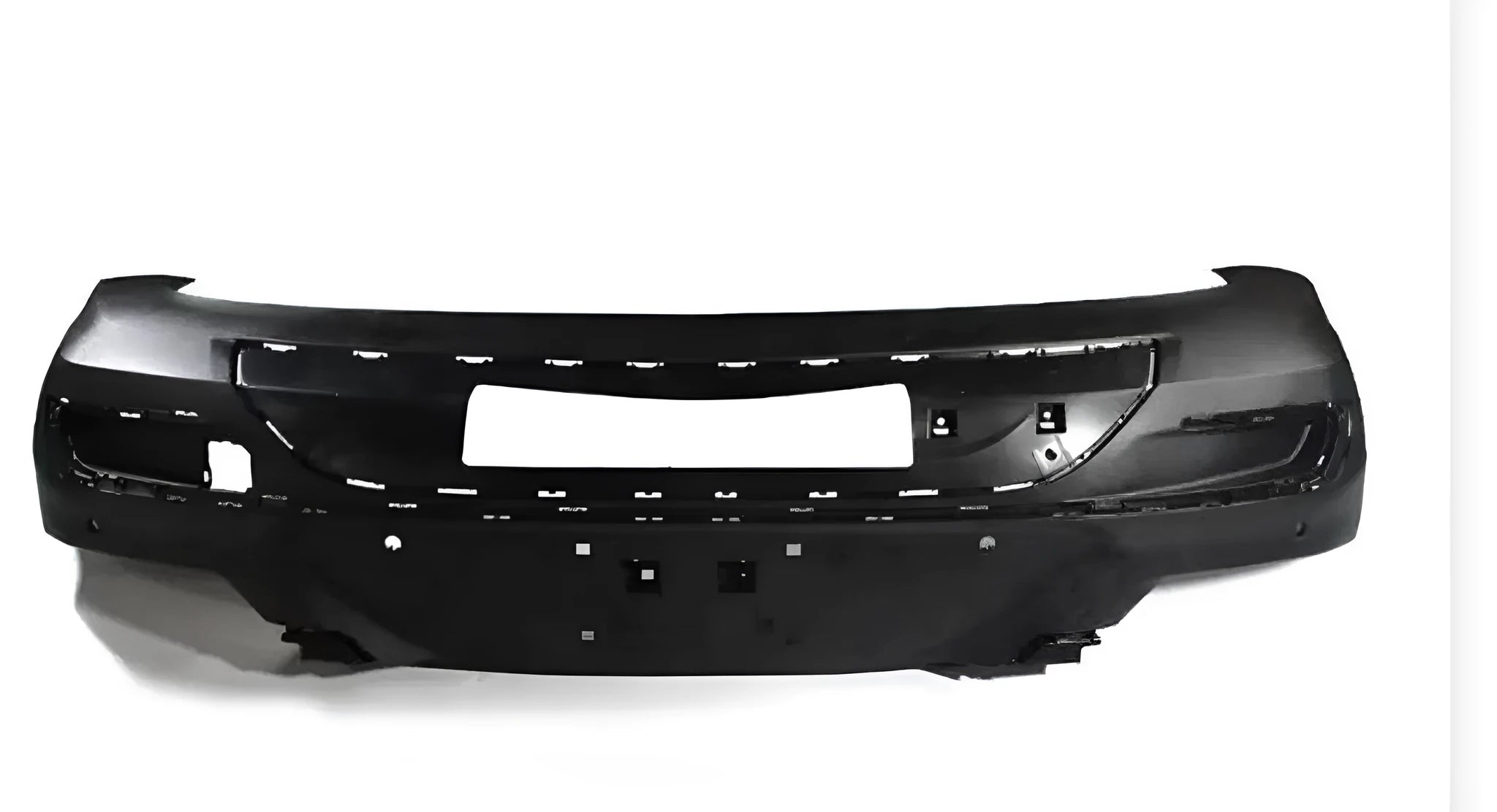 Black plastic universal car bumper for front and rear vehicle protection