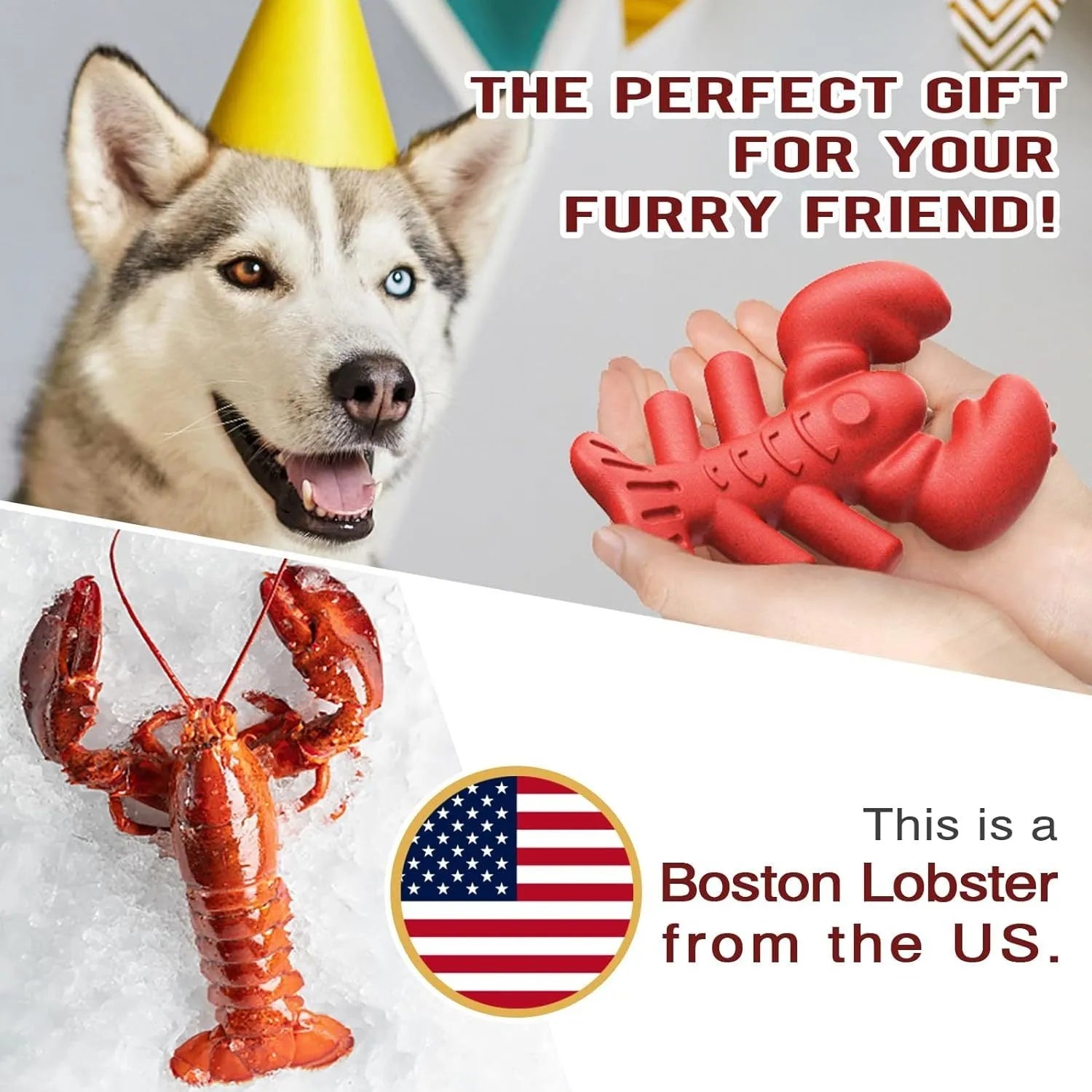 Red nylon dog chew toy for aggressive chewers measuring 170mm long