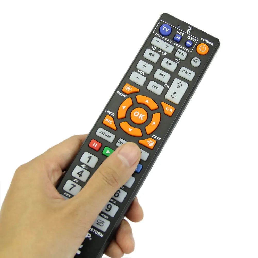 Black L336 full key learning remote control for audio equipment with 8m range