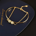 Women's jade lucky beads bracelet with gold inlay in single, double, and three bead versions.