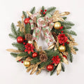 Artificial plastic Christmas garland with American country style design displayed on staircase