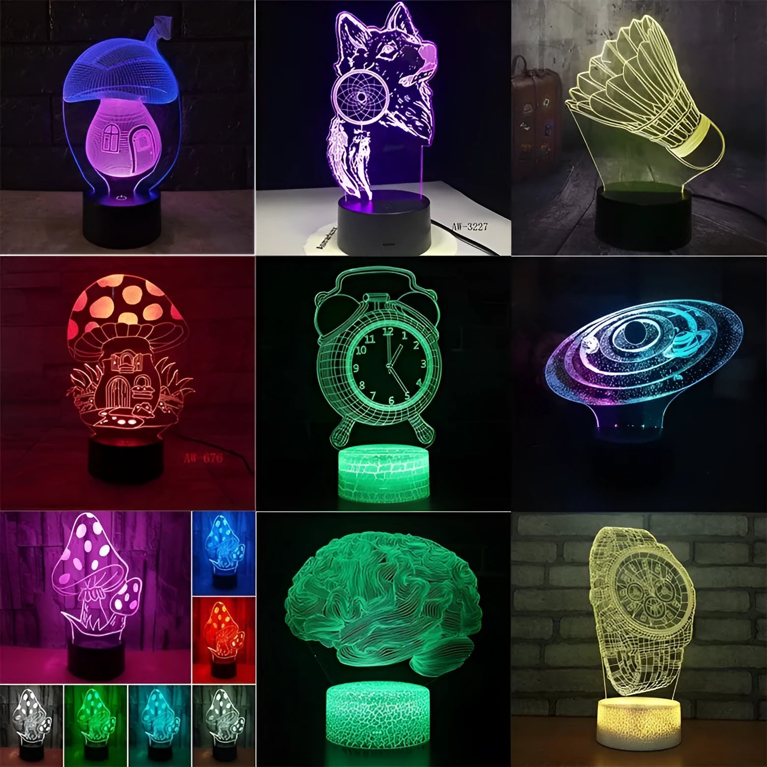 Remote control LED desk lamp with colourful lighting effects on study desk