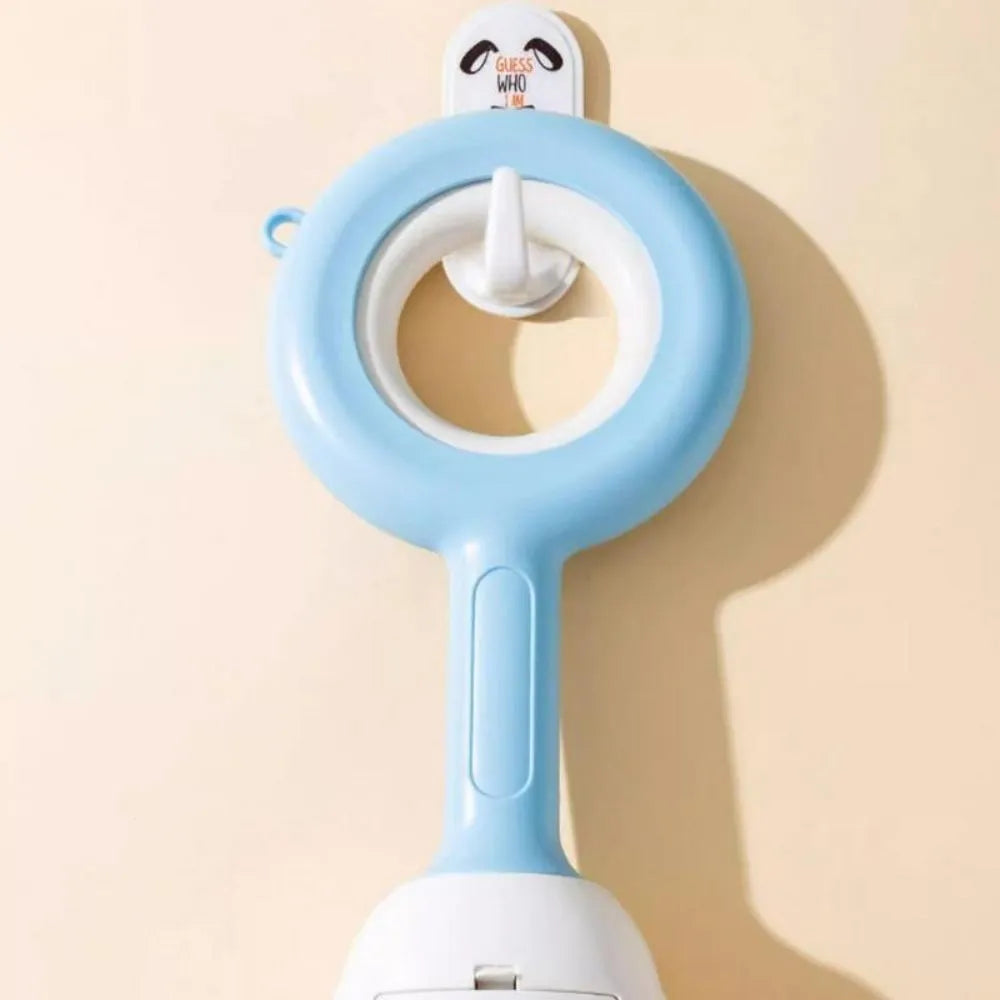 White blue ABS dog pooper scooper with cloud-shaped jaws for outdoor waste collection