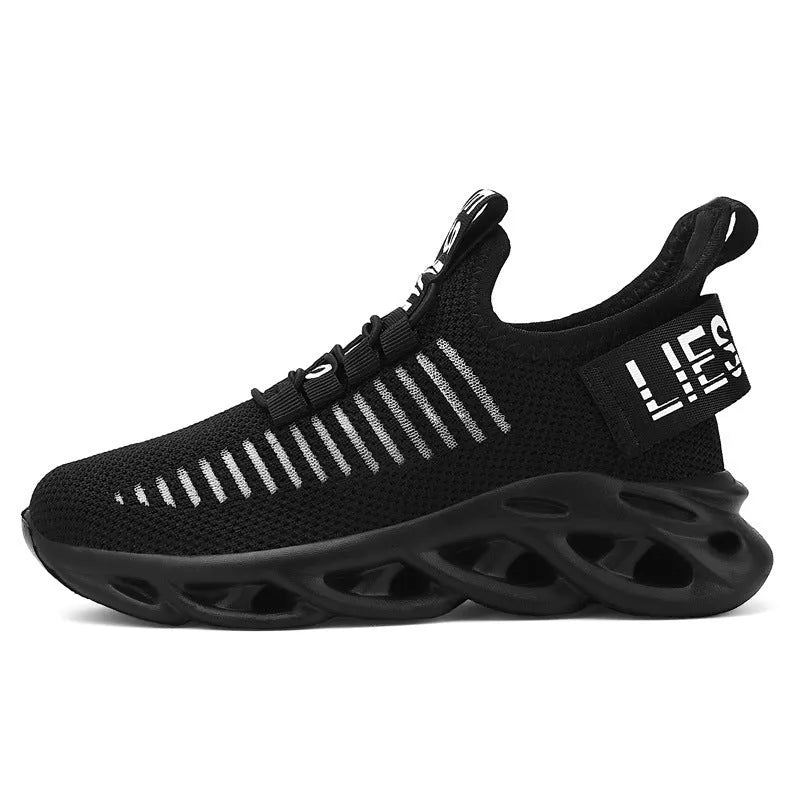 Children's Velcro sneakers in black, khaki, or white with fabric upper and EVA sole