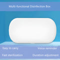 White ABS plastic UV steriliser and wireless charging box for phones and small items.