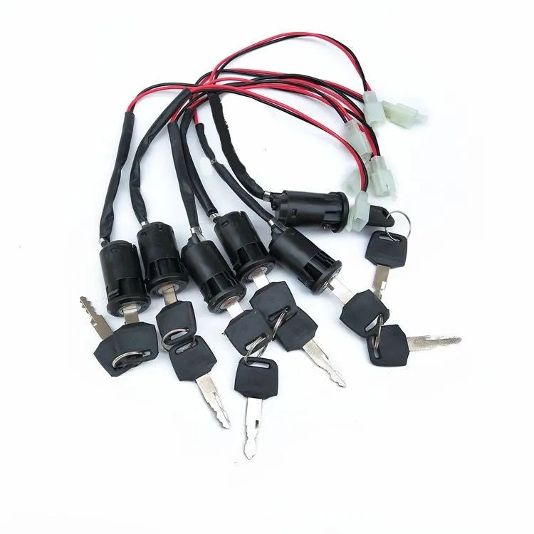 Waterproof plastic electric door lock for car accessories with multiple electrical configuration options