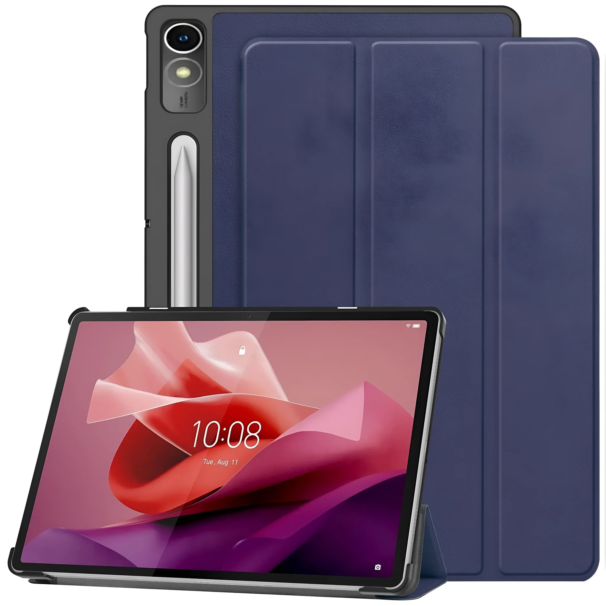 Lenovo Tab P12 tablet protective case with three-fold stand in multiple colour options