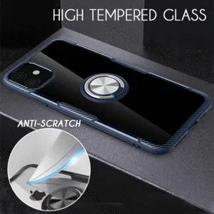 Black polycarbonate iPhone back cover case showing precise cutouts for camera and ports