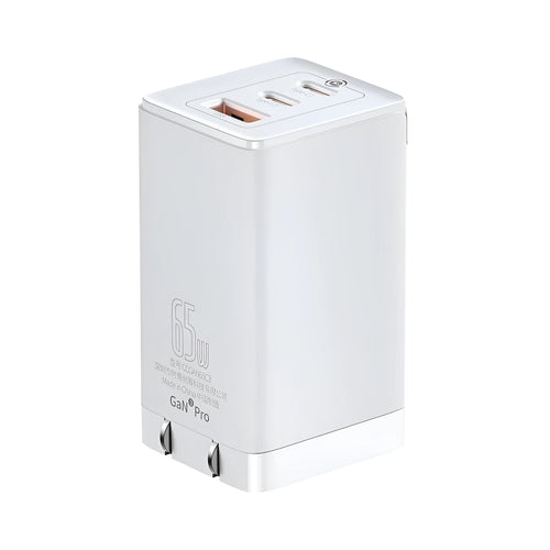 White 12V multi-port fast charger with USB and Type-C interfaces for lithium batteries