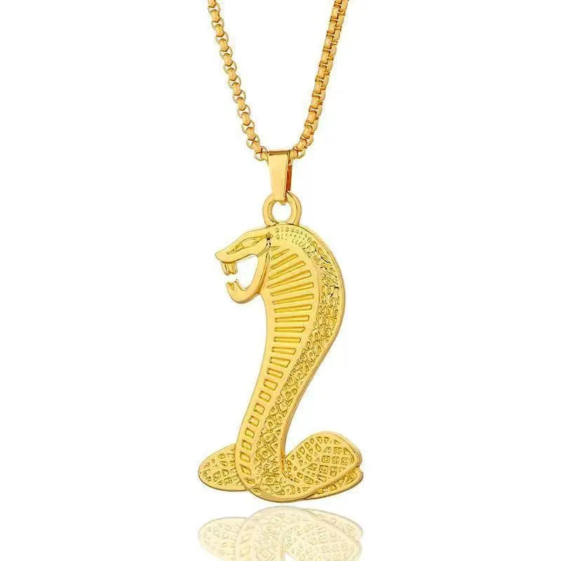 Gold tone geometric alloy necklace with inlaid zircon stone pendant