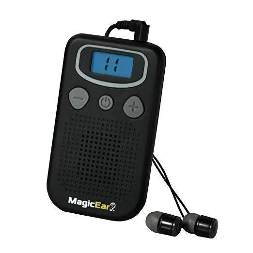 Digital hearing amplifier with display screen in brilliant colour handheld design