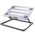 Aluminium alloy folding laptop cooling rack shown in an ordinary style variant.