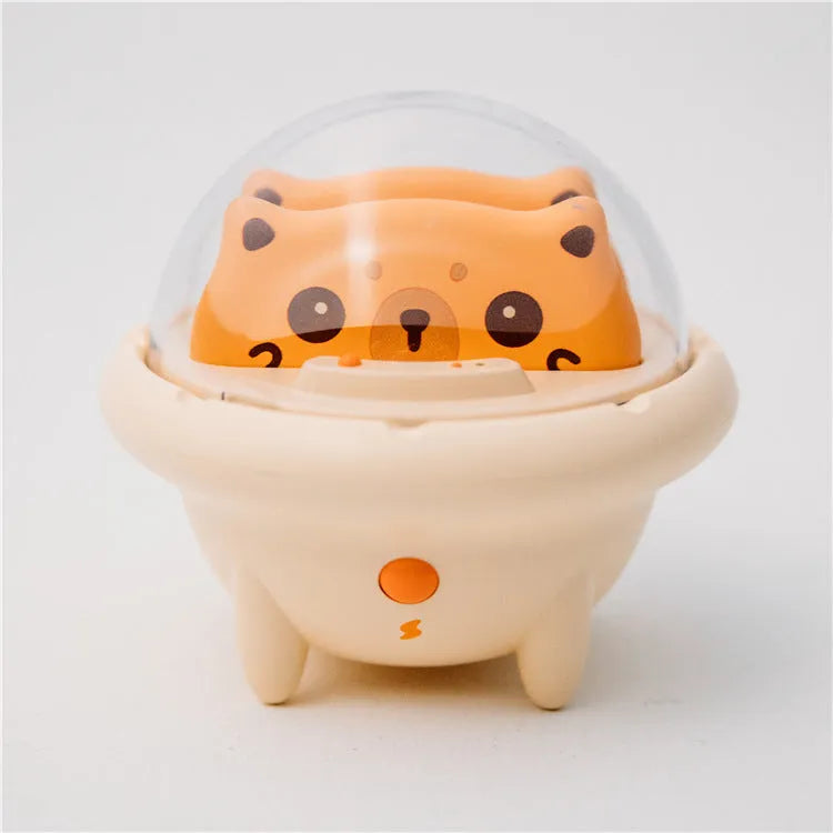 Cartoon power bank compatible with Apple iPhone and Type-C devices in bear design