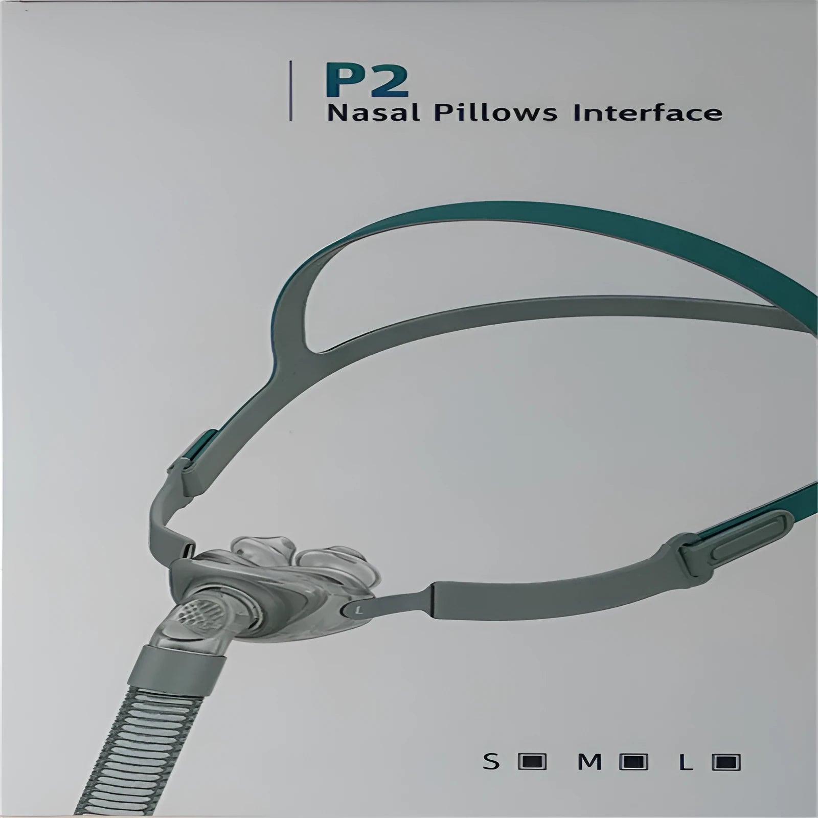 CPAP nasal pillow mask with silicone nose pads and thickened headband for sleep therapy