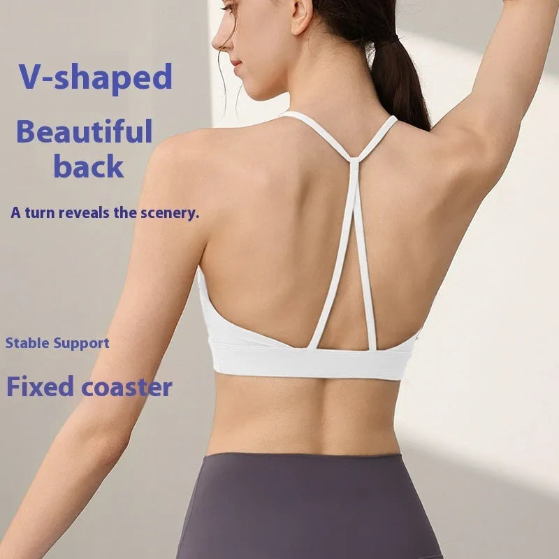 Women's nylon sports vest with double shoulder straps in multiple colour options