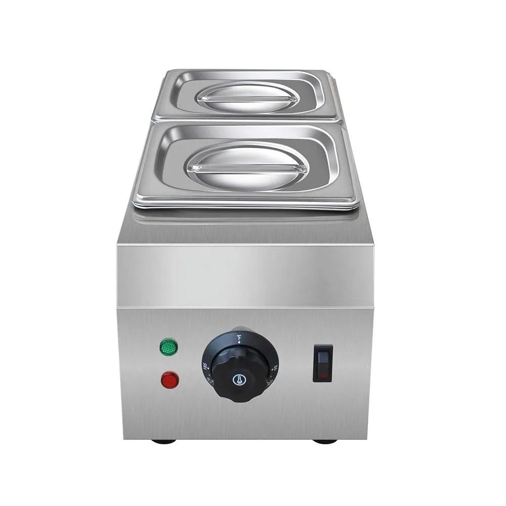 Commercial electric chocolate melting machine with temperature control display and double pot design