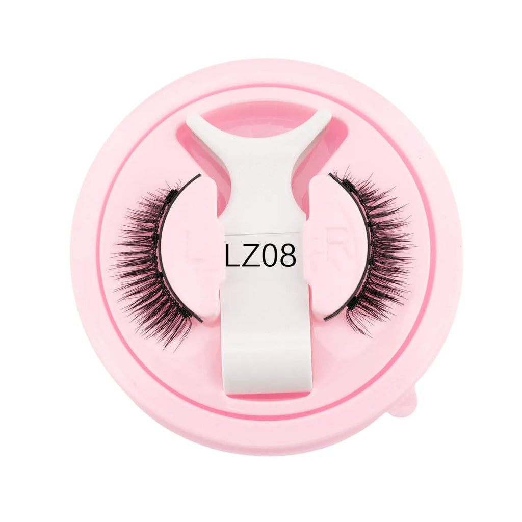 Set of reusable waterproof false eyelashes in natural styles, thickness 0.6mm to 1.1mm.