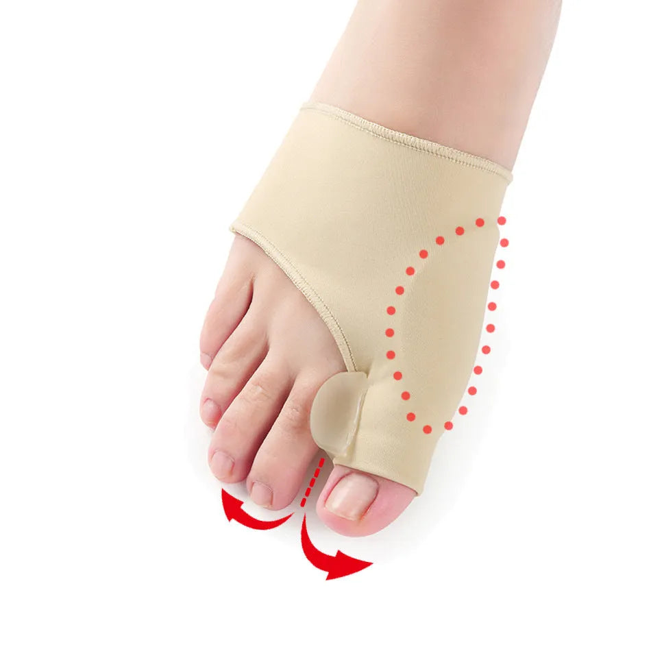 Corrective toe socks with silicone gel bunion pad in three sizes S M L