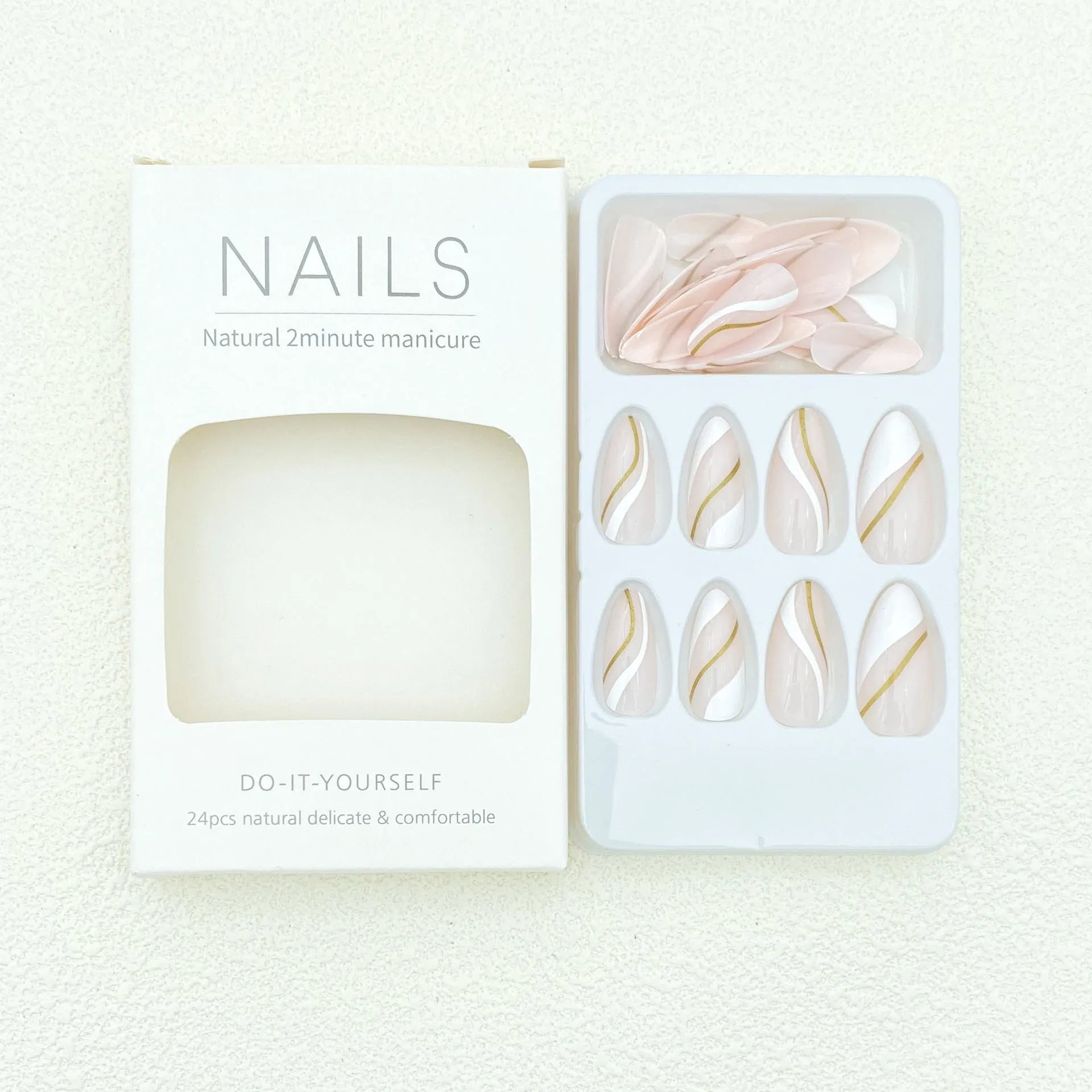 Golden Lines wearable nail stickers with plaid pattern in JF0518 jelly glue colour