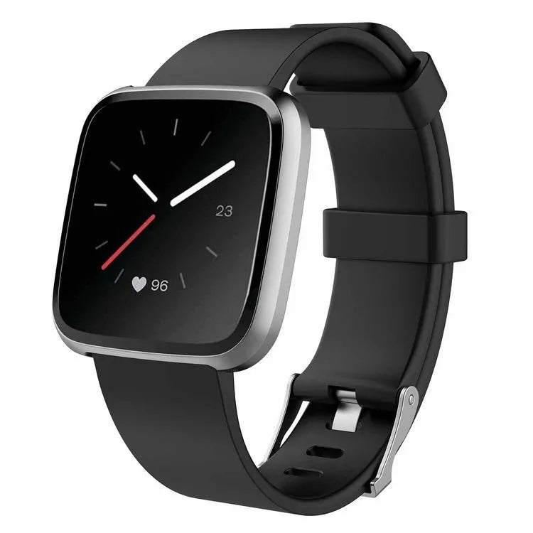 Fitbit Versa Lite replacement watch strap in multiple colours showing large and small size options.
