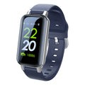 Call Bracelet smart fitness tracker in Black, Blue and Coffee colours on a wrist, showing heart rate monitoring.
