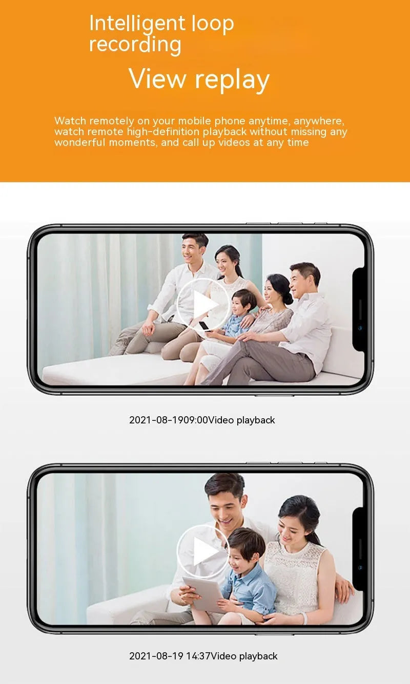 E27 bulb security camera with 1080p HD video and full colour night vision for wireless WiFi monitoring