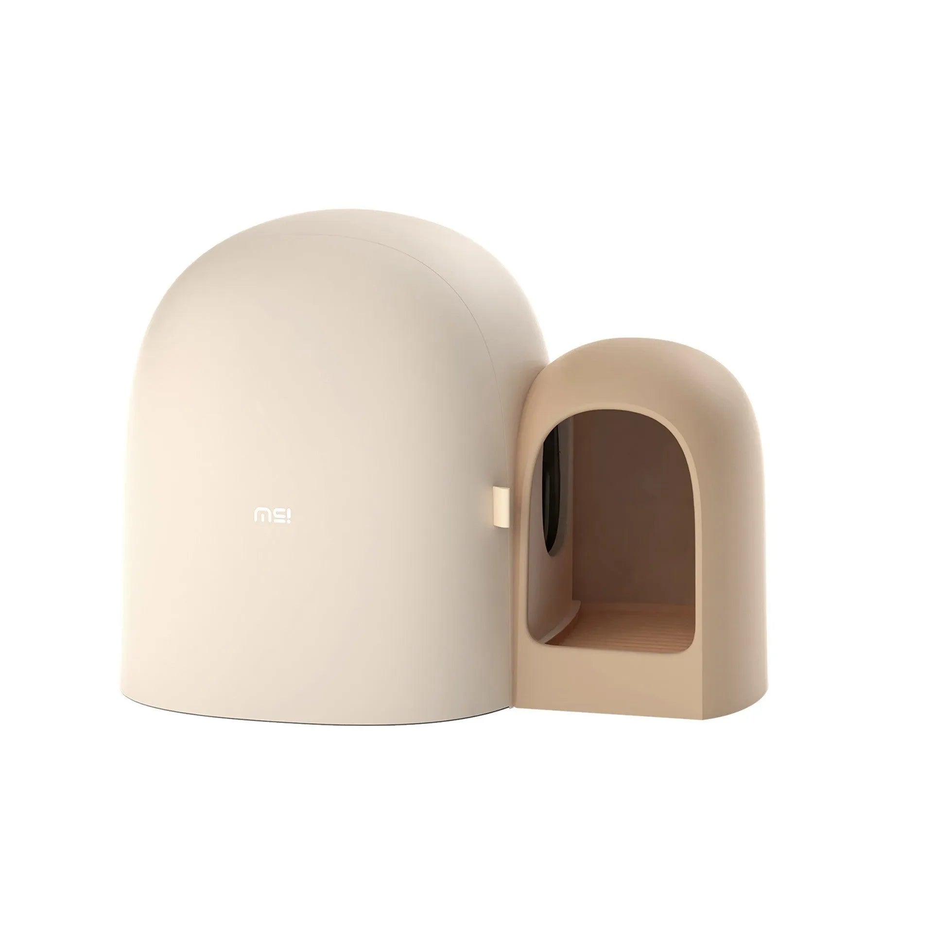 Fully enclosed oversized cat litter box measuring 67.7cm in Aurora White colour